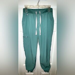 Figs Scrub Pants Womens Green Zamora Jogger Technical Collection Bottom Sz S EUC